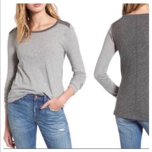Madewell M Grey 2 Tone Long Sleeve Whisper Cotton
